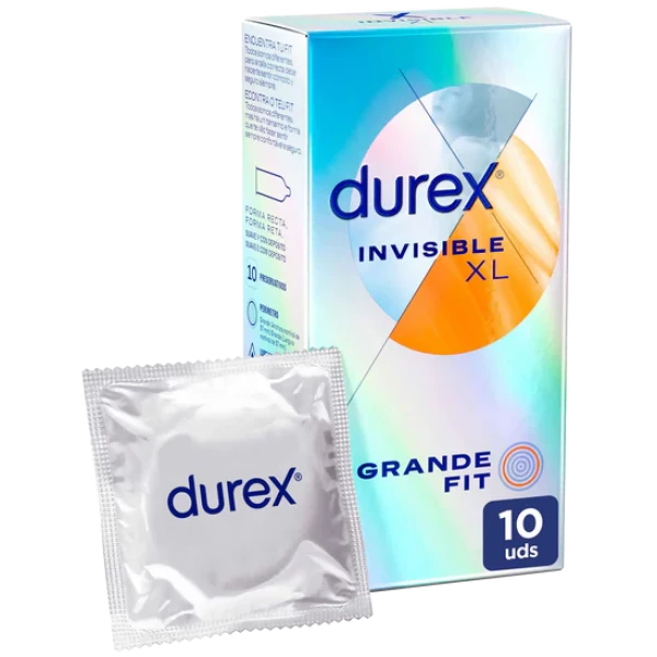 7135731-Durex Preservativos Invisible Extra Lubrificado XL X10.webp